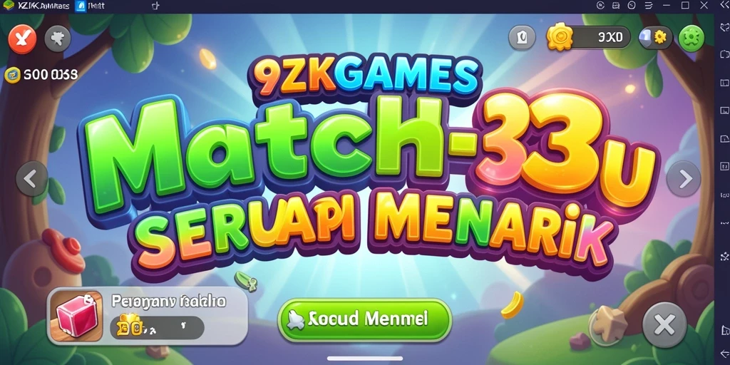 Gameplay seru dalam 9ZKGAMES dengan kombinasi objek berwarna.