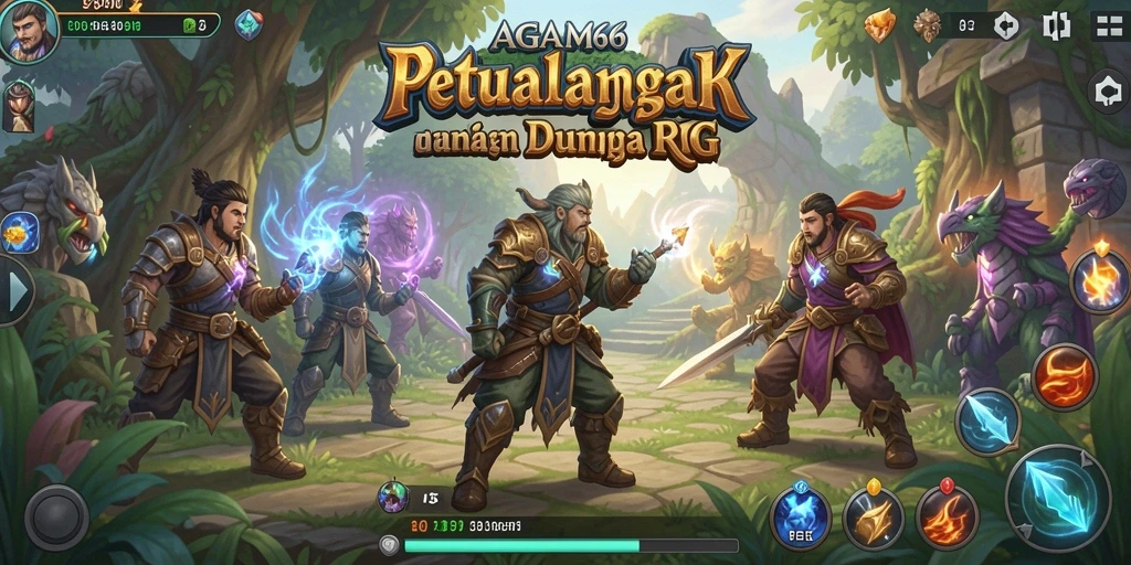 Screenshot AGAM66 menampilkan karakter dan dunia RPG yang indah.