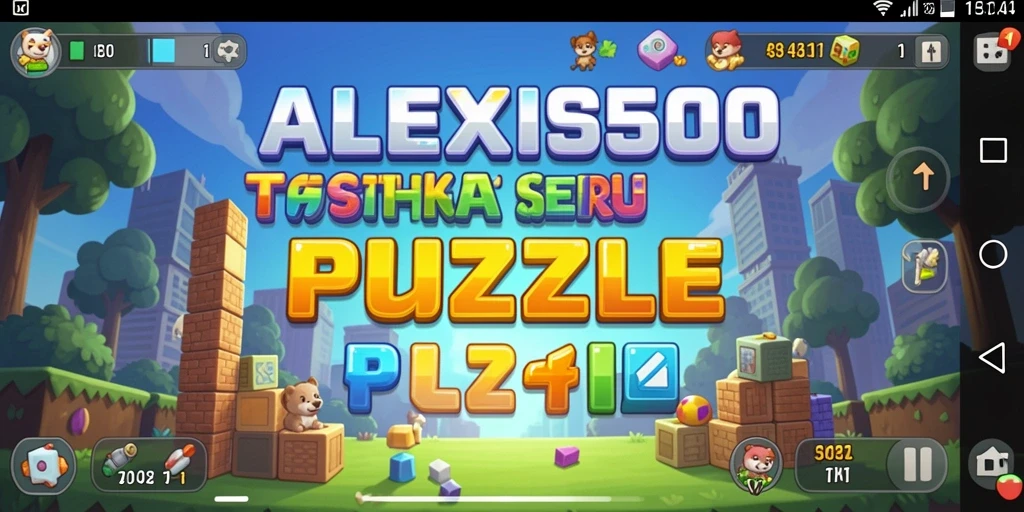 Tampilan gameplay menarik dari ALEXIS500 yang penuh warna.