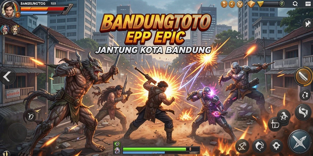Tampilan seru gameplay pertarungan di BANDUNGTOTO.