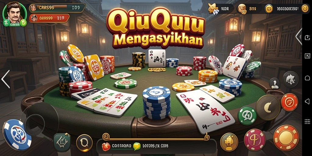 Screenshot utama CRS99 menampilkan aksi mendebarkan dalam permainan QiuQiu.