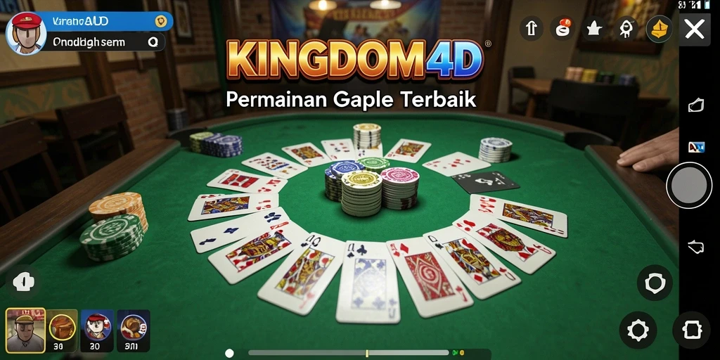 Tangkapan layar KINGDOM4D menampilkan momen seru dalam permainan Gaple yang menegangkan.