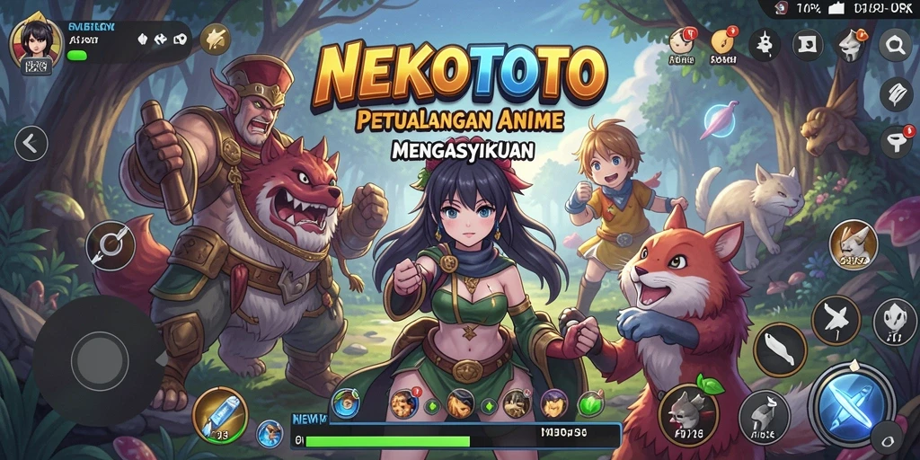 Gameplay menakjubkan yang penuh warna dalam NEKOTOTO.