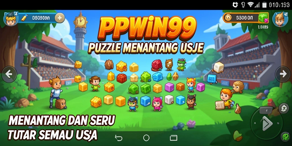 Screenshot gameplay PPWIN99 menampilkan tingkat kesulitan puzzle yang menarik.